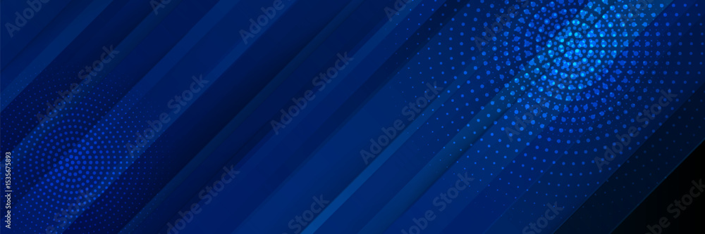 Obraz premium Modern abstract gradient dark blue banner background, vector