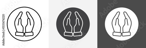Pray icon set vector art