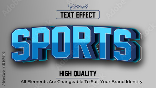 customizable text style effect - Sports text style theme.