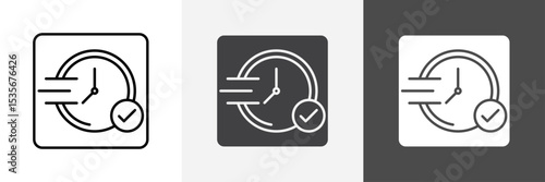 Quick approval icon set vector art