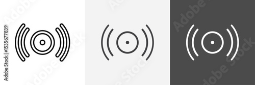 Sensor icon set vector art