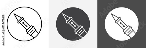 Soldering iron icon set vector art