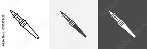 Soldering iron icon set vector art