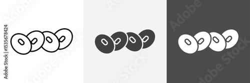 soybeans icon set vector art