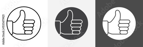 Thumbs Up icon set vector art