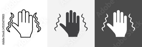 Trembling icon set vector art