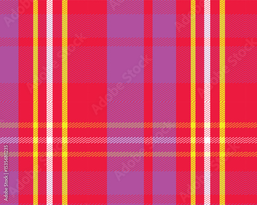 Metallic pale red Seamless Tartan with Metallic very dark brown accents Fabric Design