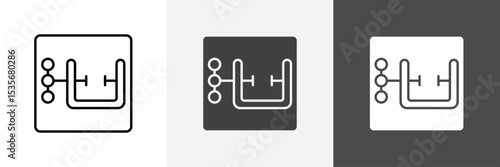 Vice clamp icon set vector art