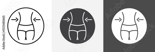 Weight loss icon set vector art
