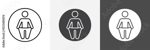 Weight loss icon set vector art