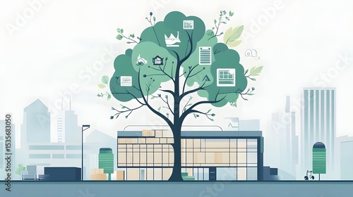 Sustainability goals growing within a company building