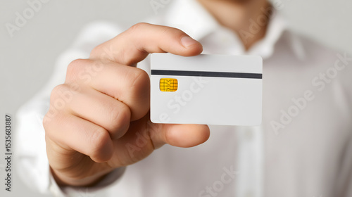 Person Holding a Credit Card