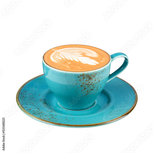 Cup of cappuccino on a Transparent PNG Background