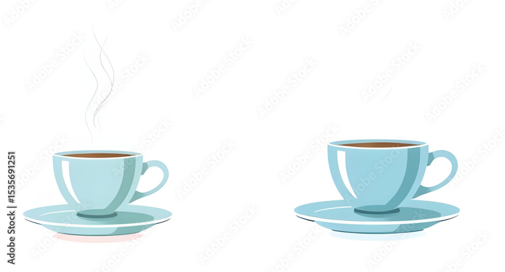 Obraz premium cup, Latte cup, Coffee with steam, Freshly brewed coffee, Coffee in mug, Coffee art, Coffee foam, Coffee beans and cup, Coffee cafe drink, Coffee on table, Coffee illustration, Coffee photography, Cof
