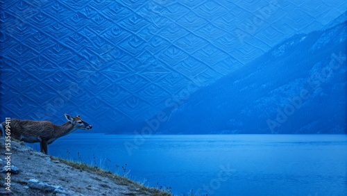 Blue Mountain Deer Geometri...