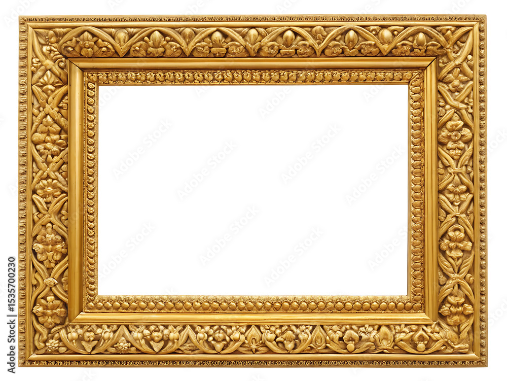 thai golden decorative border isolated on white background thai golden decorative border isolated on white background