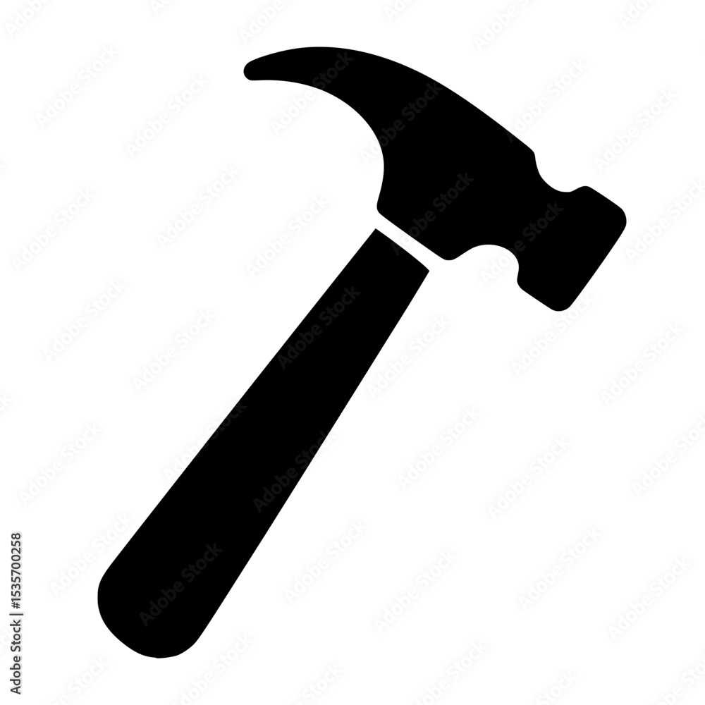 Hammer icon vector isolated on white background for construction design Hammer icon vector isolated on white background for construction design