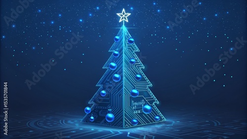 Digital Christmas Tree Circ...