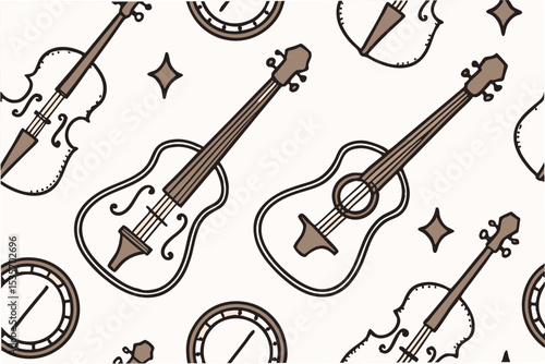 set of musical instruments