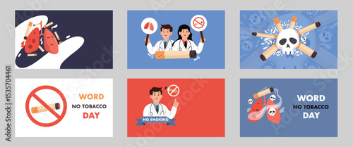 World No Tobacco Day Awareness Poster Bundle Set