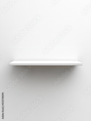 Wallpaper Mural Empty white shelf on white wall background Torontodigital.ca