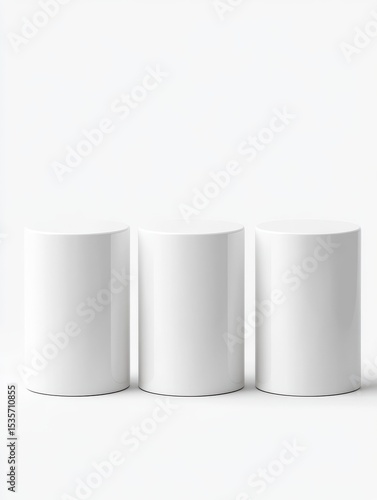Wallpaper Mural PNG Three cylinder podiums white background product. Torontodigital.ca