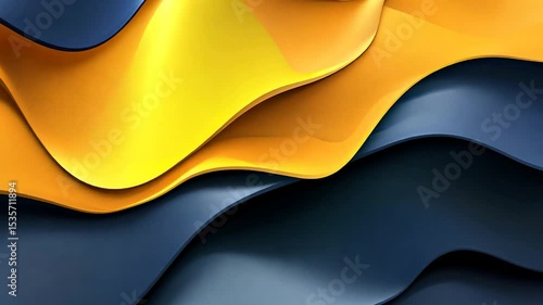 Abstract Waves: A Symphony of Blue and Gold