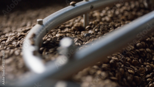 Wallpaper Mural Coffee beans mixing in roasting machine during Torontodigital.ca