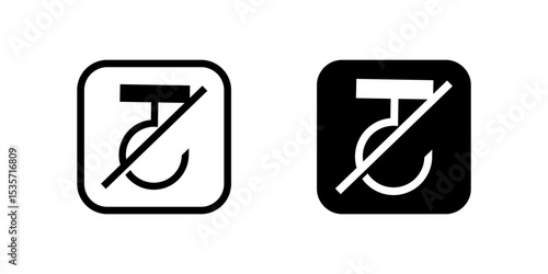 Essential do not hook symbol icons, perfect for packaging labels and freight handling instructions to prevent damage during transport.