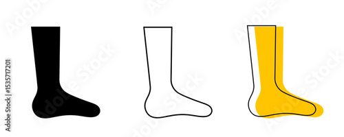 Colorful Socks Collection: Stylish Footwear Essentials, black, white and yellow socks