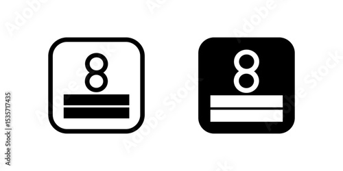 Stack limit symbol icons, indicating the maximum number of items that can be stacked, crucial for warehouse storage and logistics safety.