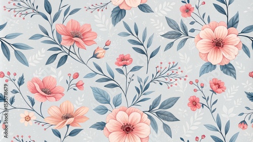 Seamless Pastel Floral Patt...