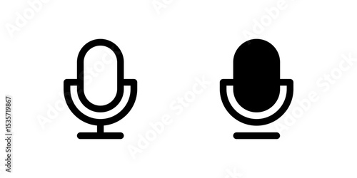 A variant of the condenser microphone icon, suitable for audio production, music recording, and sound engineering visuals.