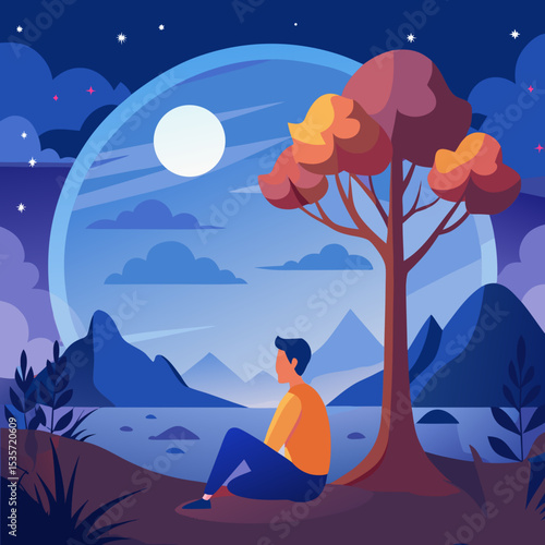 girl on a swing at night