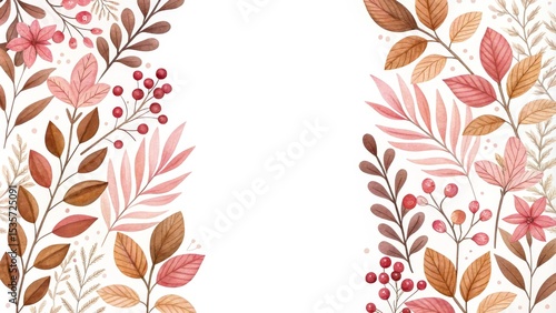 Watercolor Autumn Floral Bo...