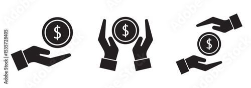 E-commerce and Payment Vector Graphics . money icon set. containing cash, saving, wallet, transfer, withdraw icons.