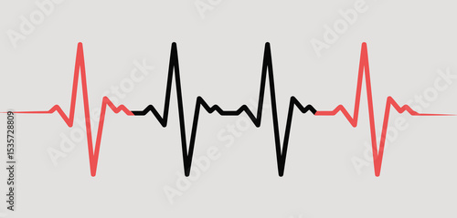 ECG Heartbeat Line Graph Medical Health Monitoring
