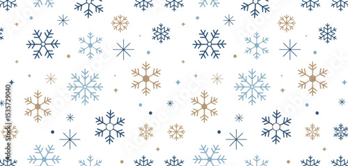Wallpaper Mural Winter Snowflake Pattern Seamless Design Background Torontodigital.ca