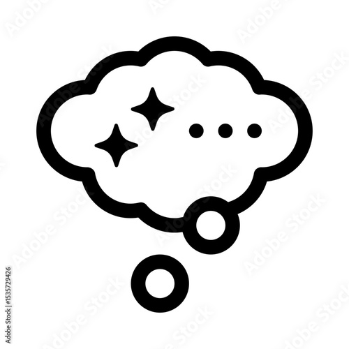Dreaming Line Icon. Single icon, line vector icon