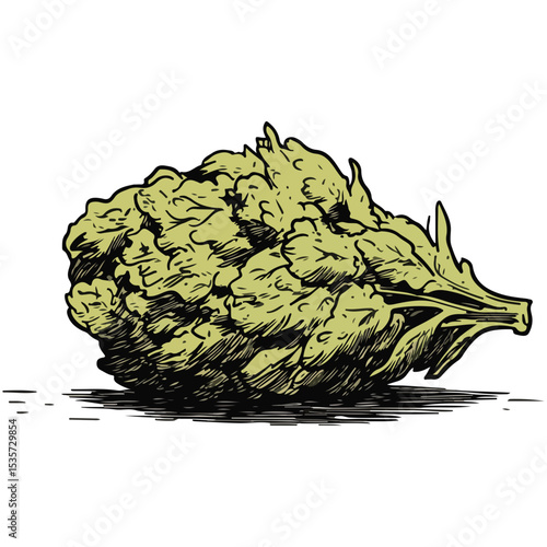 Vector Cannabis Marijuana Dispensary Bud Nug, Cannabis nug