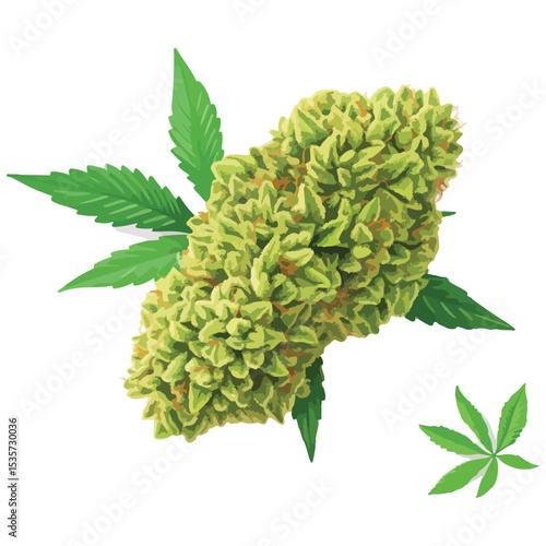 Vector Cannabis Marijuana Dispensary Bud Nug, Cannabis nug