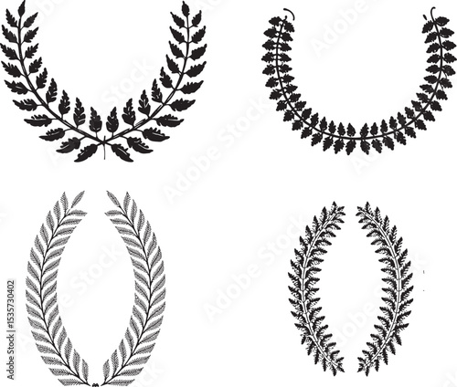 laurel wreaths vector