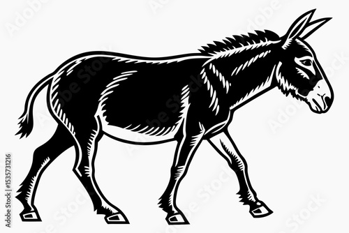 mule sihouette black vector