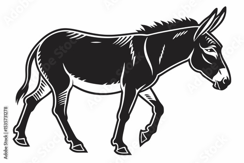 mule sihouette black vector