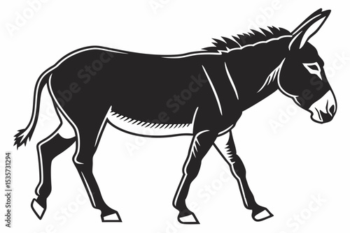 mule sihouette black vector
