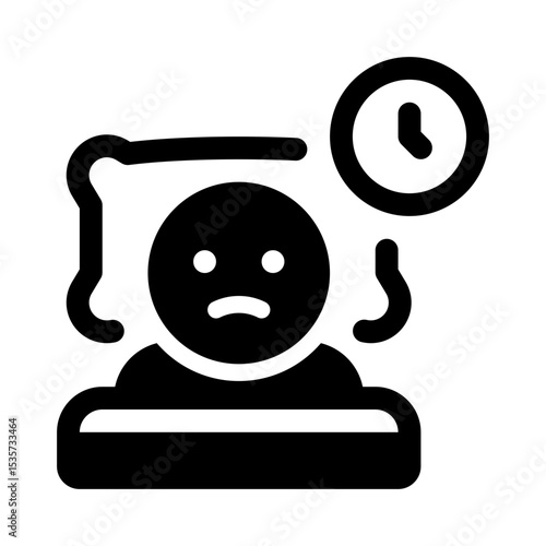 Insomnia Glyph Icon. Single icon, glyph vector icon