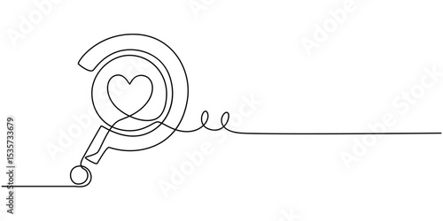 heart question mark - Concept of love issues. continuous line illustration. one line vector, Question mark drawing, Question Mark Continuous Line Icon, heart question mark continuous one line drawing