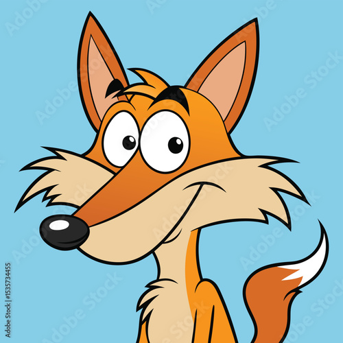 A cunning coyote sniffing the air, ears forward, alert and searching for scent.