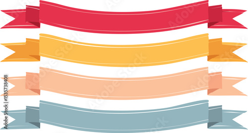 colorful ribbon set vector,award, flag, label, beige, illustration, shape, template, decoration, design, symbol, advertisement, badge, birthday, calligraphy, colors, colourful, curve, emblem, event, 