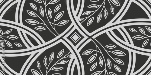 Elegant Black and Gray Floral Pattern Design